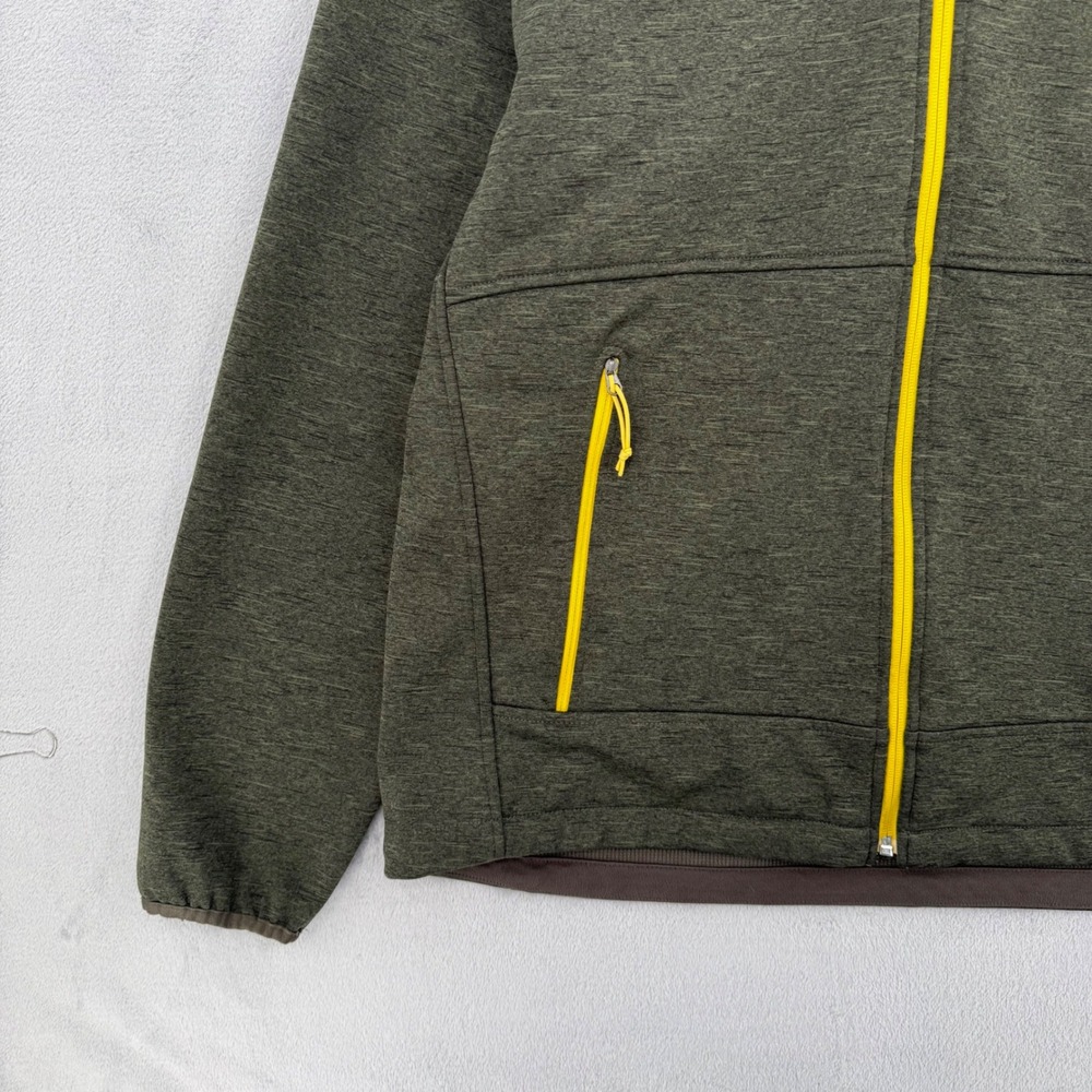 The North Face Mens Full Zip Jacket Olive Green Trim Mock Neck Fleece Size XL - Picture 9 of 14